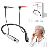 QHZ thérapie lumière rouge appliquée sur nez et oreilles, confort quotidien.