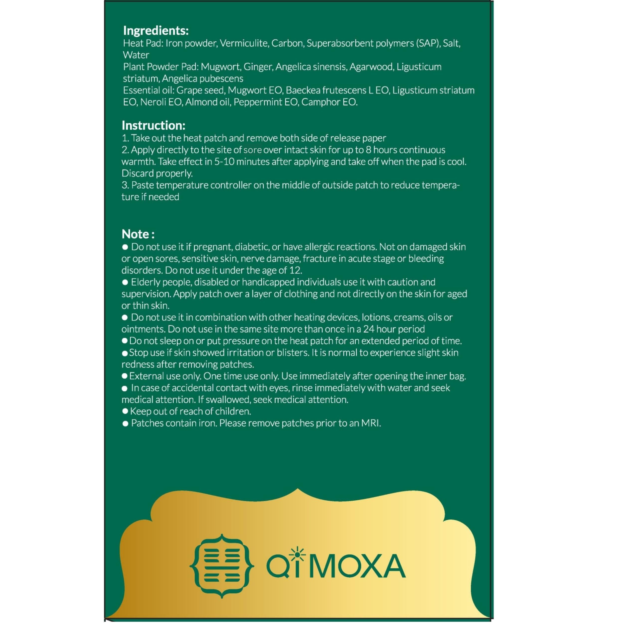 QiMoxa patch-articulations: soutien thermique pour les articulations.