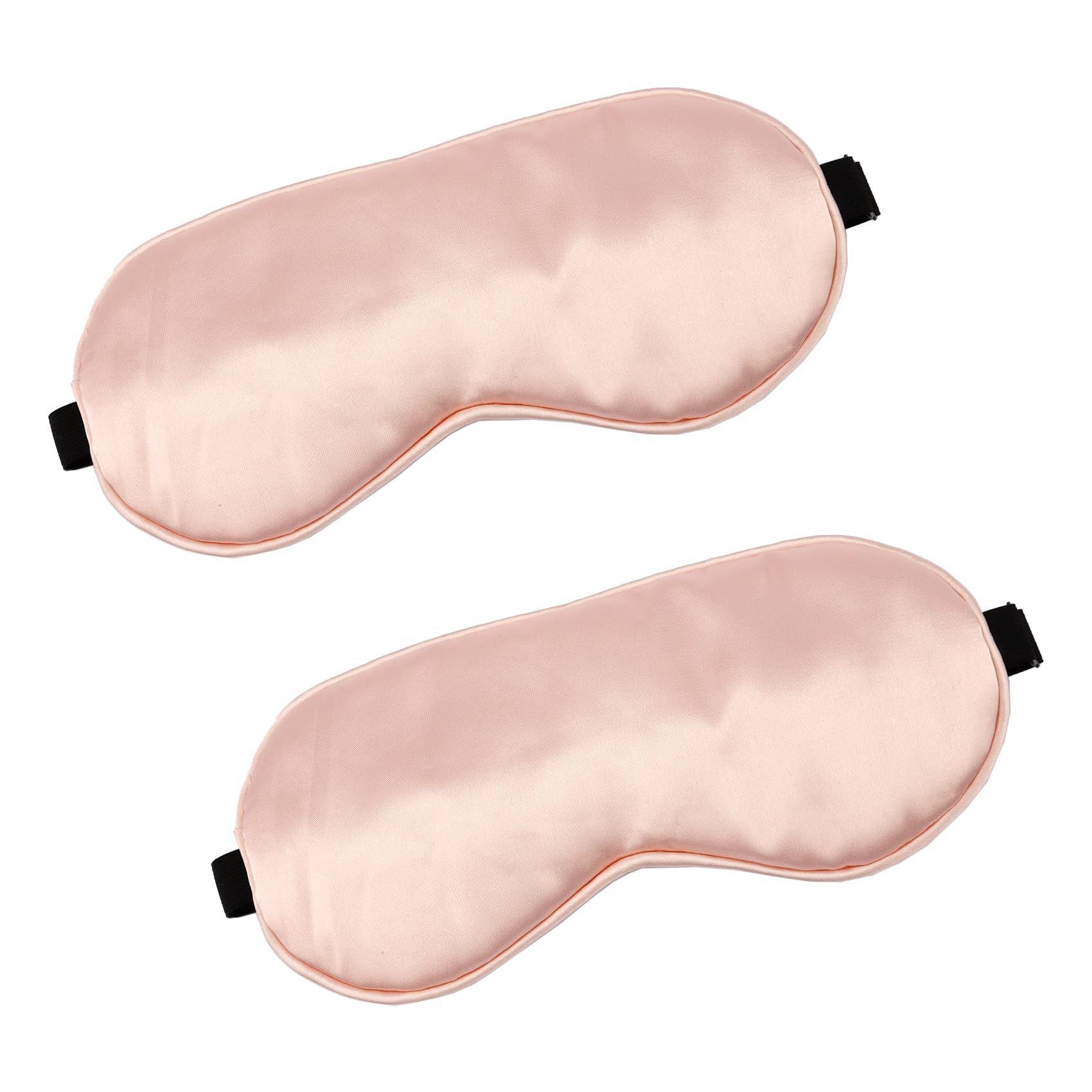 QIHOMPIB masque yeux en soie rose, coffret double pour le sommeil.