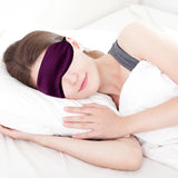 QIHOMPIB masque yeux soie double-face – design pont nez pour ajustement précis.