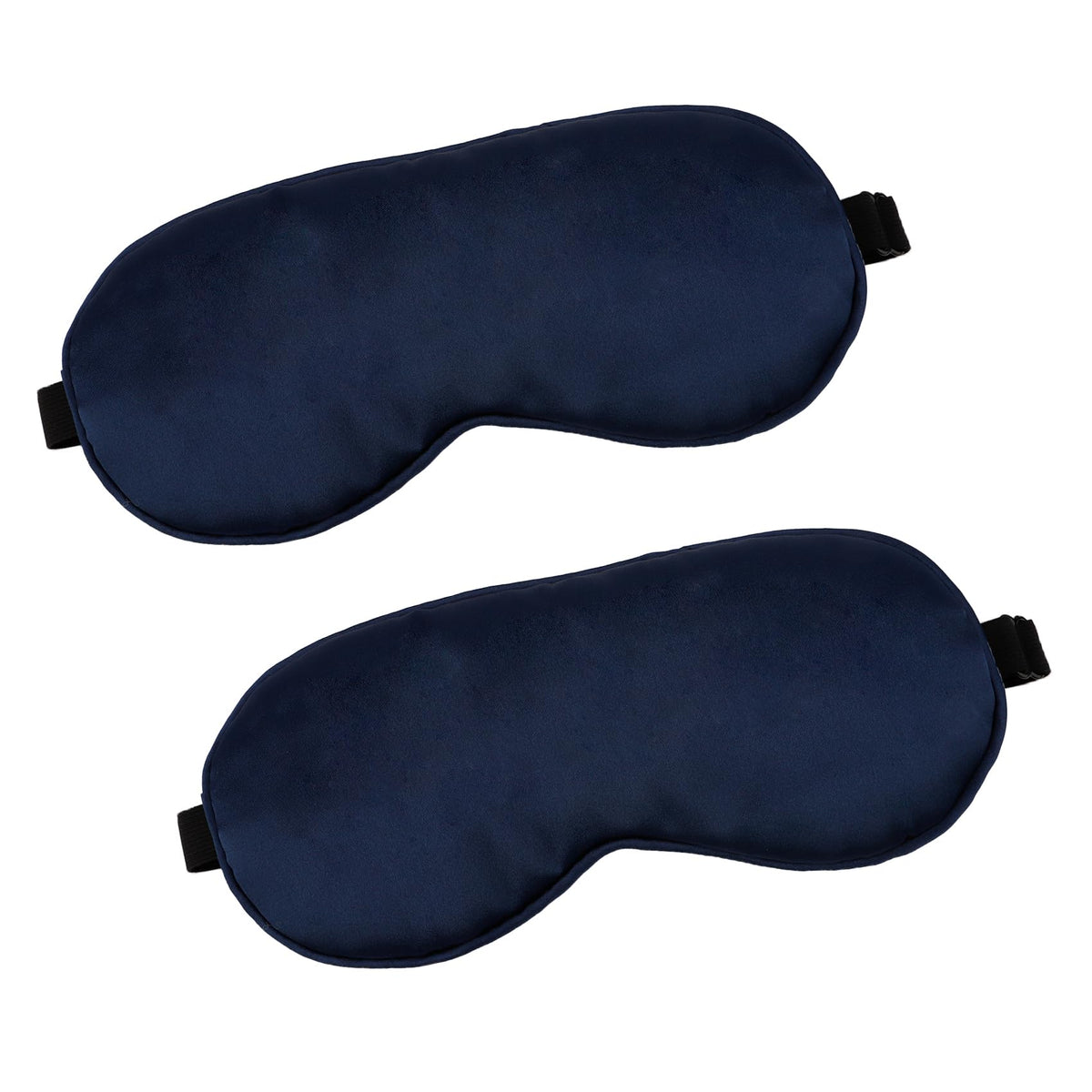 Masque yeux QIHOMPIB en soie Navy, léger et confortable pour dormir.