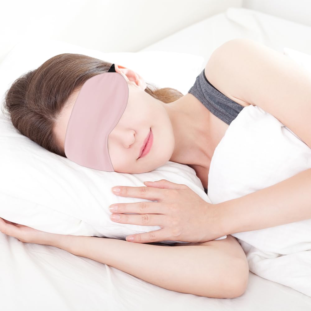 QIHOMPIB masque yeux avec pont nasal, frottement réduit et obscurité améliorée.