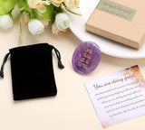 QINJIEJIE améthyste – pochette velours: compagnon discret pour apaiser l'esprit au quotidien