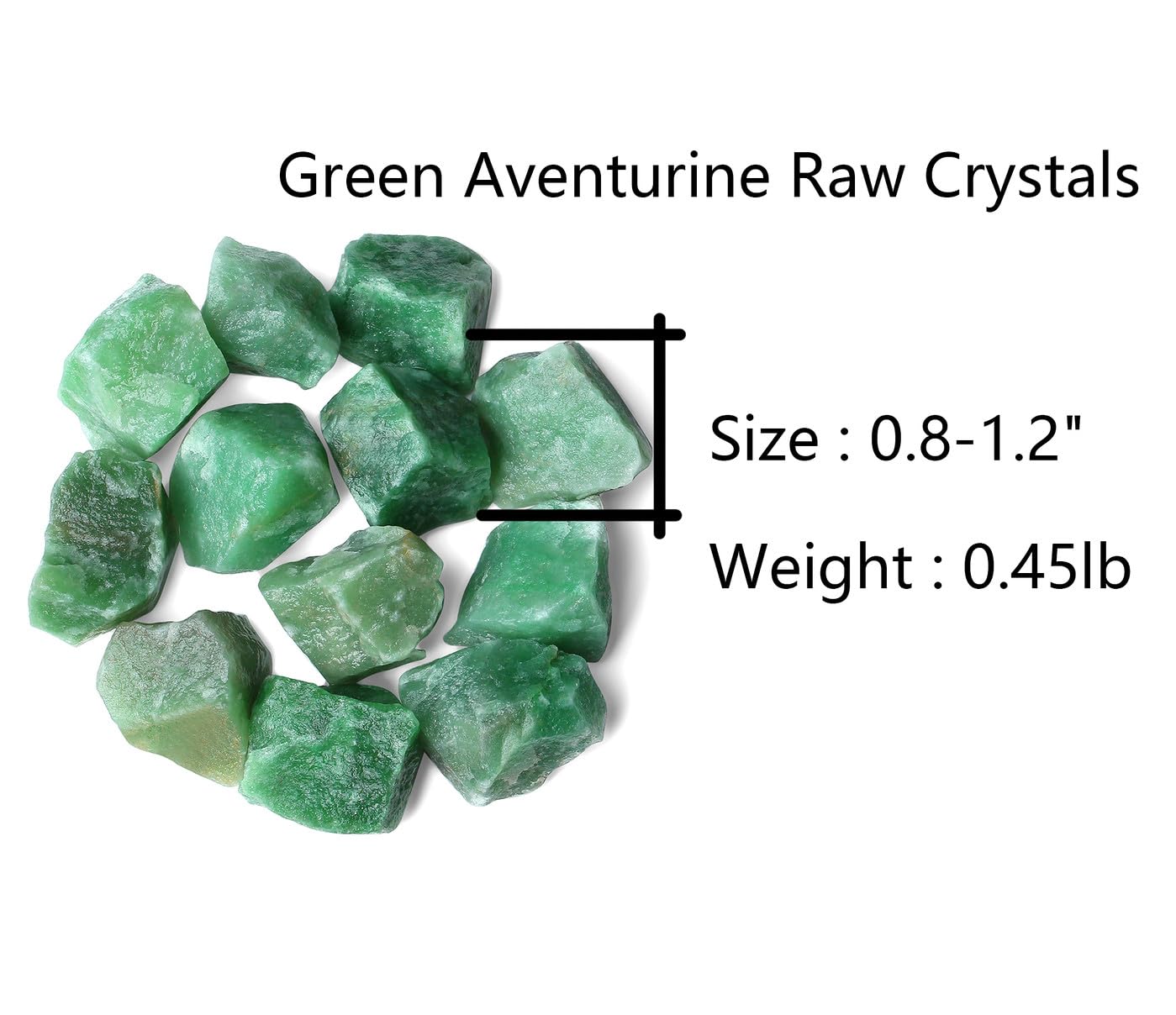 QINJIEJIE Aventurine Verte brute — pierres uniques pour décoration et méditation
