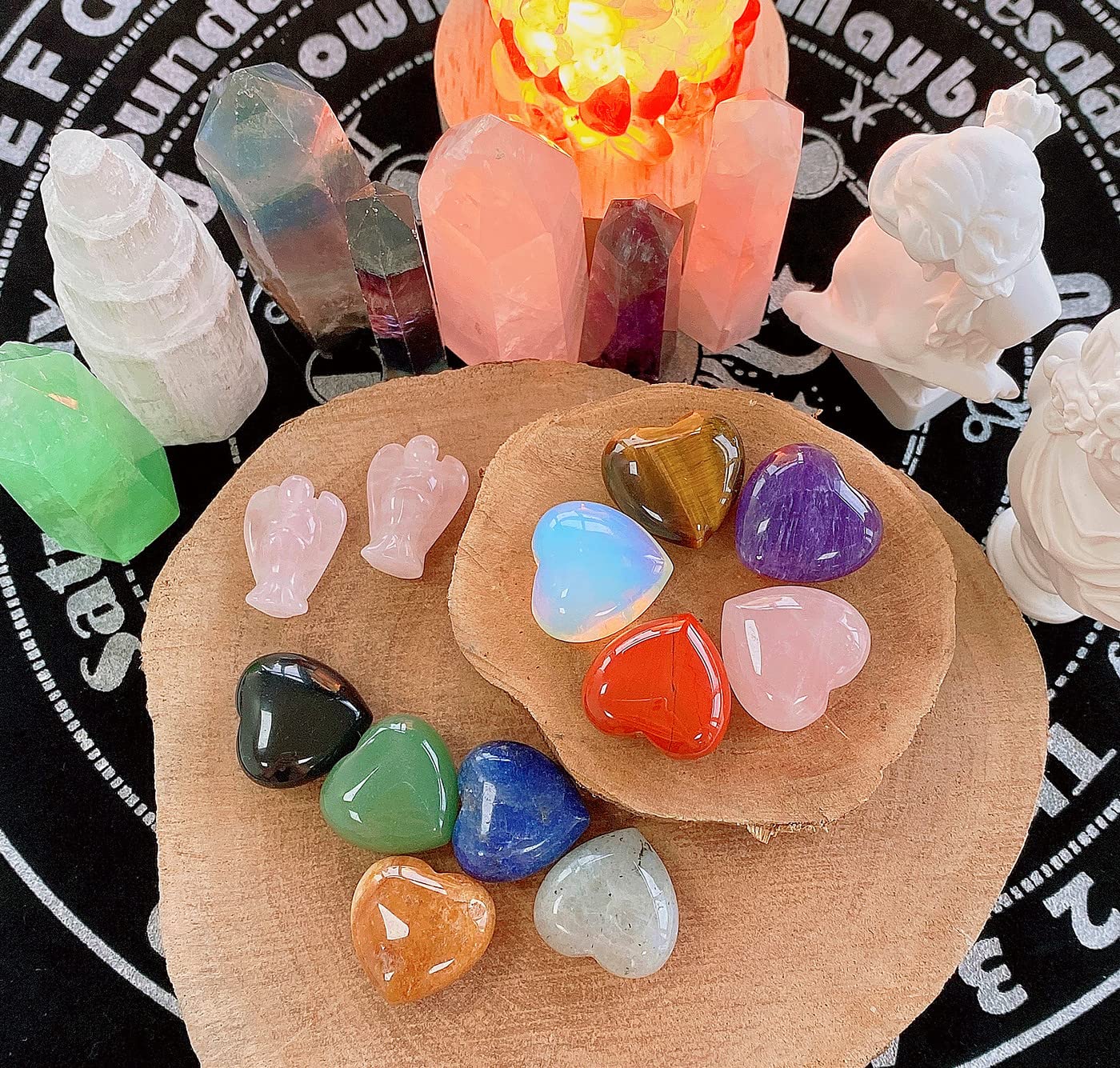 QINJIEJIE coeur obsidienne noire - protection et equilibre pour l espace