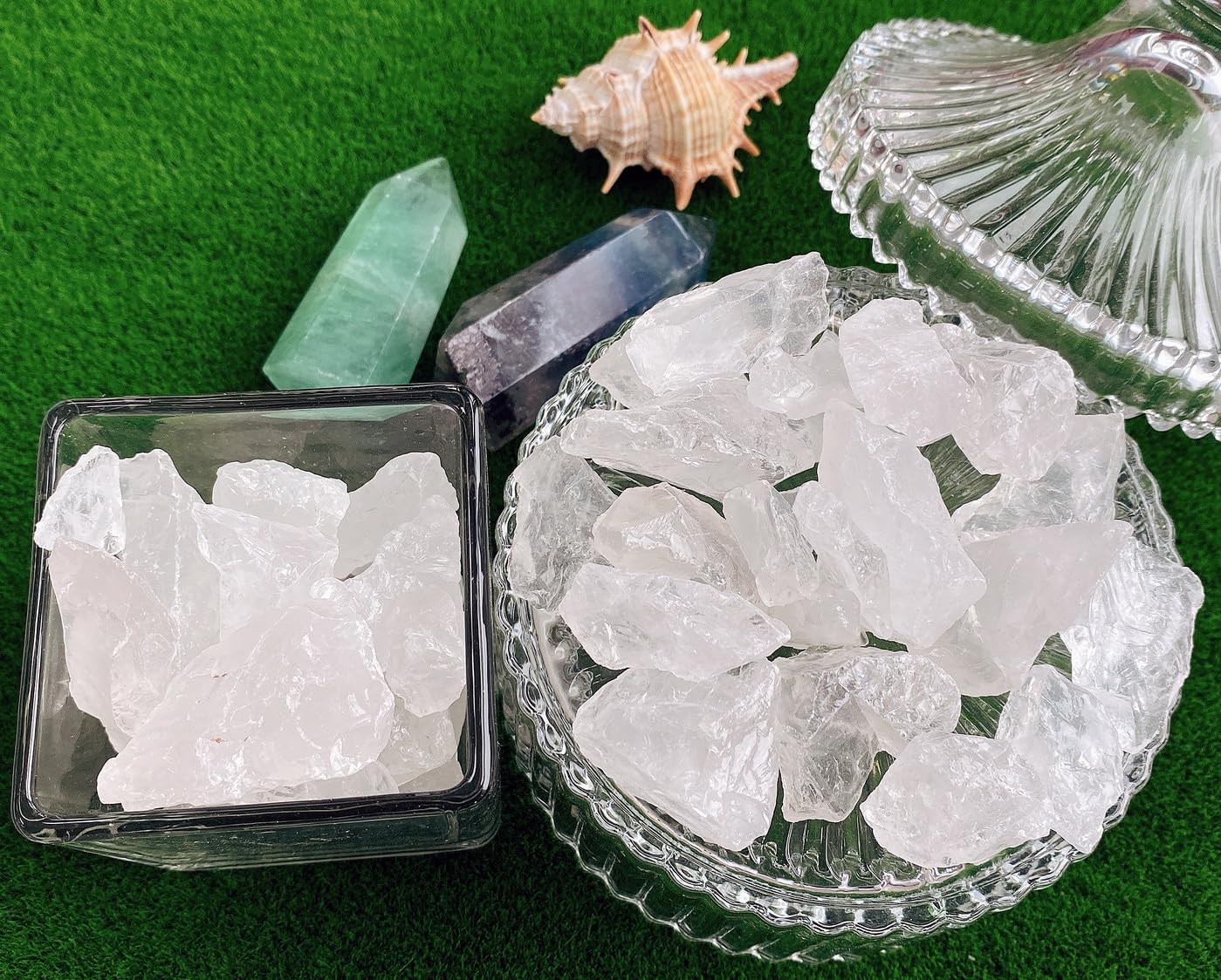 QINJIEJIE cristaux quartz clair bruts – favorisent concentration lors yoga.