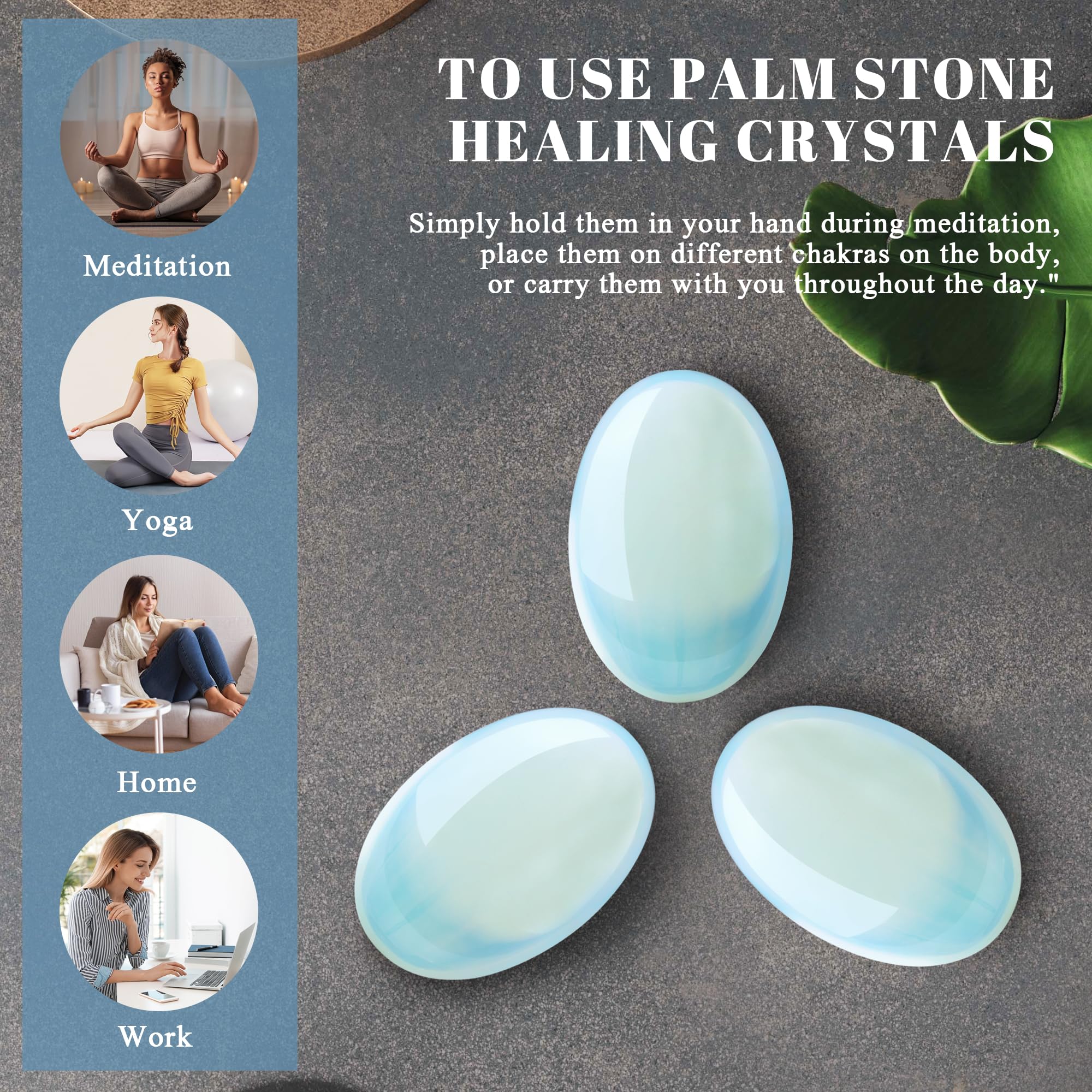QINJIEJIE Opale: idéale pour méditation et relaxation lors de séances.