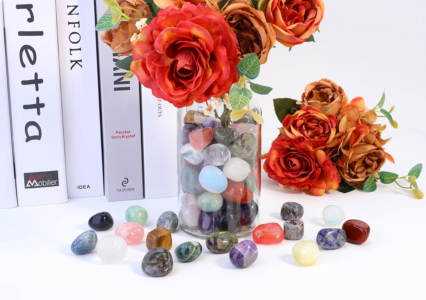 Pierres QINJIEJIE pour aquarium et mini paysage, ajoutant couleur et texture naturelle.