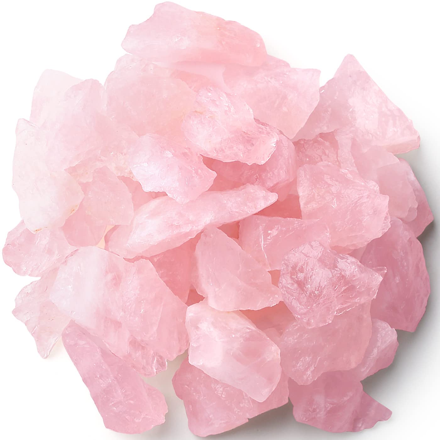 QINJIEJIE quartz rose brut, emballage cadeau soigné pour passionnés de cristaux.
