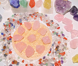 QINJIEJIE quartz rose brut, pierres lapidaires pour polissage et cabochonage créatif.