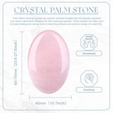 QINJIEJIE rose quartz pierre de paume dans boîte cadeau, cadeau attentionné pour elle ou lui