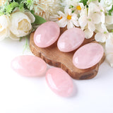 QINJIEJIE rose quartz pierre de paume, outil de méditation pour concentration et équilibre émotionnel