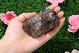 QINJIEJIE Smoky Quartz brut prêt pour les bijoux et la décoration.