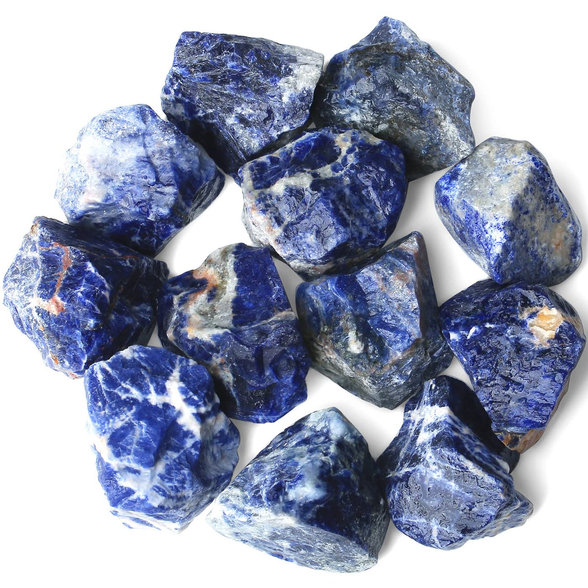 QINJIEJIE sodalite bleue brute – pierre décorative calme pour méditation