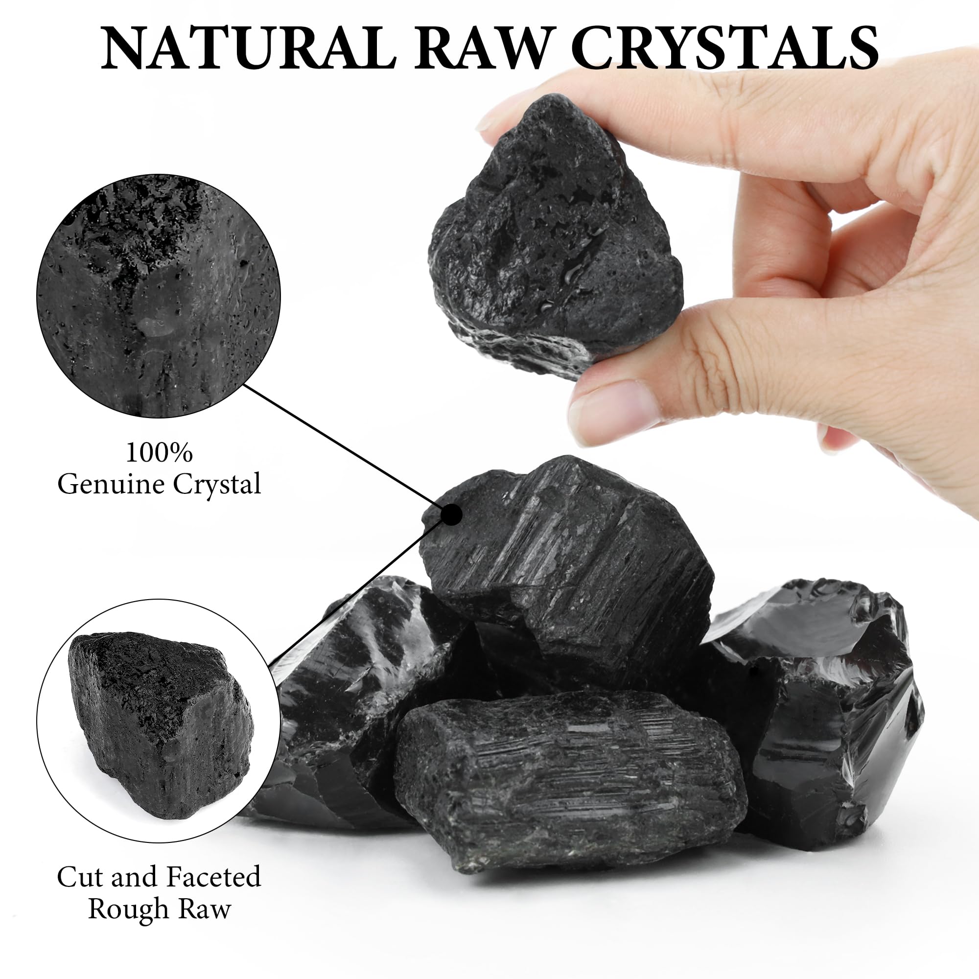 QINJIEJIE tourmaline noire décorative pour maison et jardin