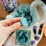 QINJIEJIE amazonite brut pierres pour polissage artisanal
