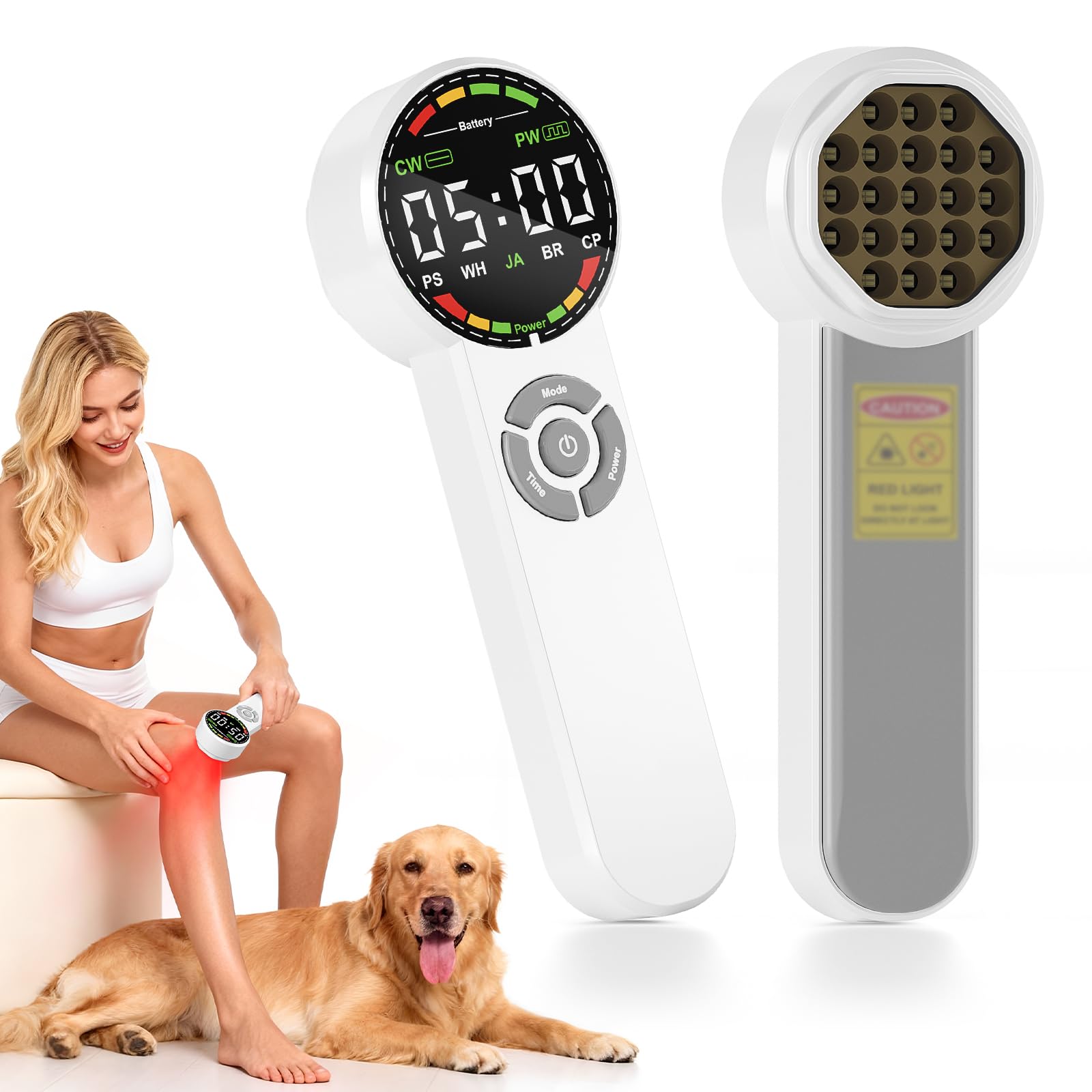 Qirelle thérapie lampe main portable, détente musculaire rapide.