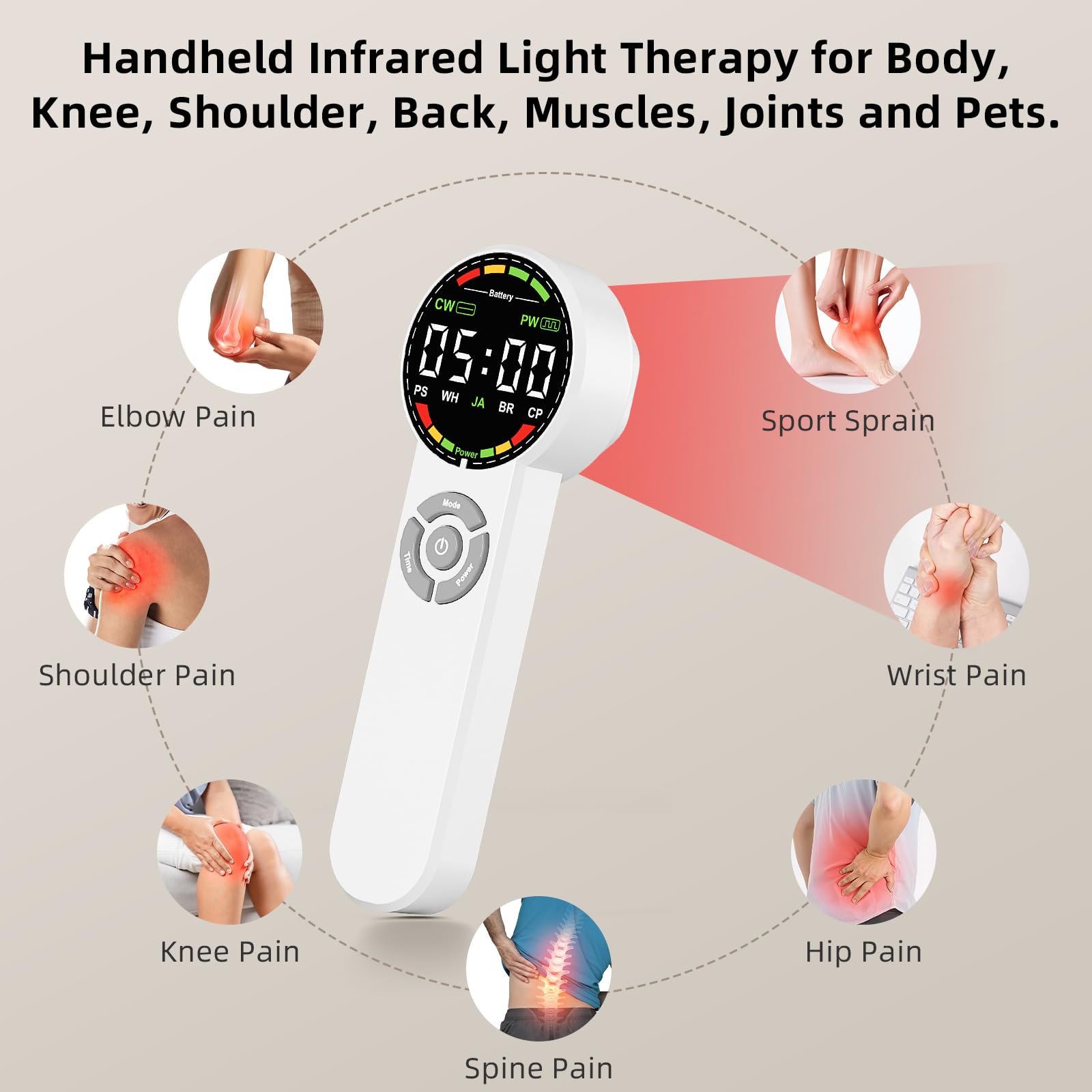 Qirelle thérapie mode pulse pour stimulation ciblée des muscles.
