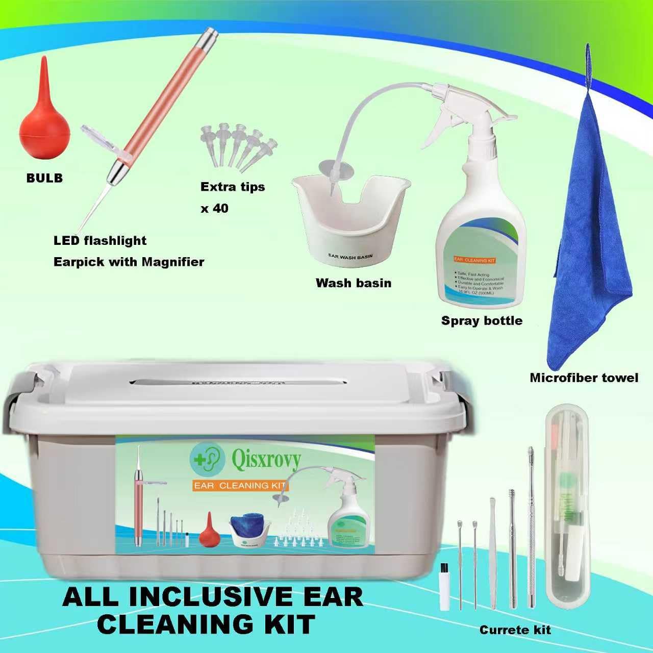 QISXROVY bassine-nettoyage-oreilles facilite un lavage sûr à domicile.