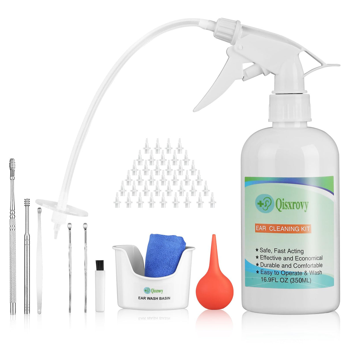 QISXROVY ensemble-lavage-oreilles: kit complet pour un nettoyage en douceur à domicile.