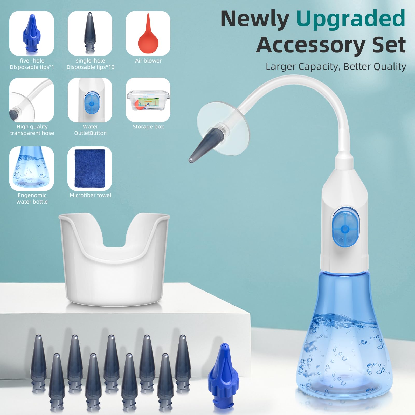 Embouts silicone doux du kit QISXROVY adaptés à tous les âges