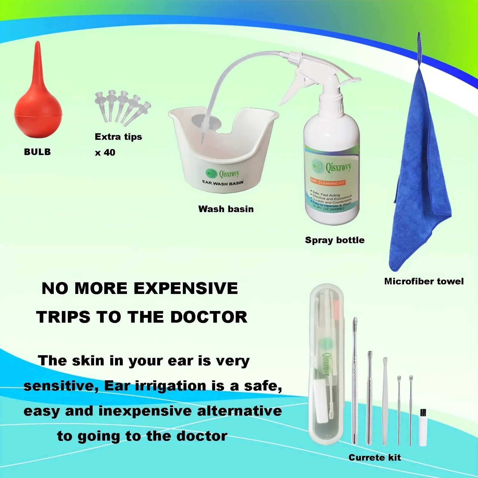 QISXROVY seringue-lavage-oreilles: outil précis pour un rinçage efficace.