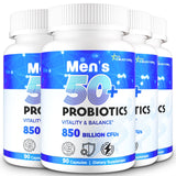 QIVERNAMY Probiotiques Hommes 50+ – bouteille: soutien digestif et énergie potentielle.