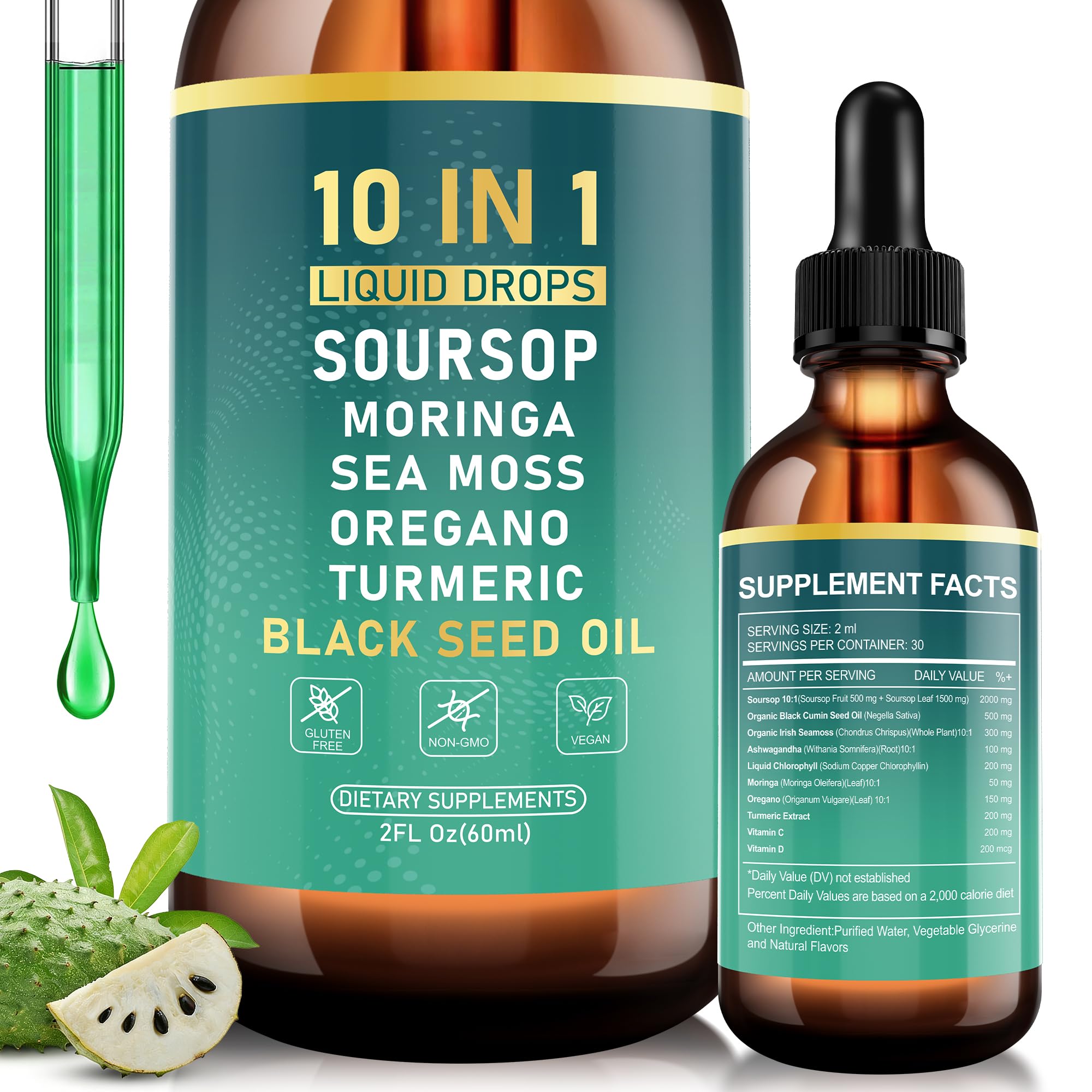 Royavita Soursop bouteille QIZFYZZ, format pratique pour le quotidien.