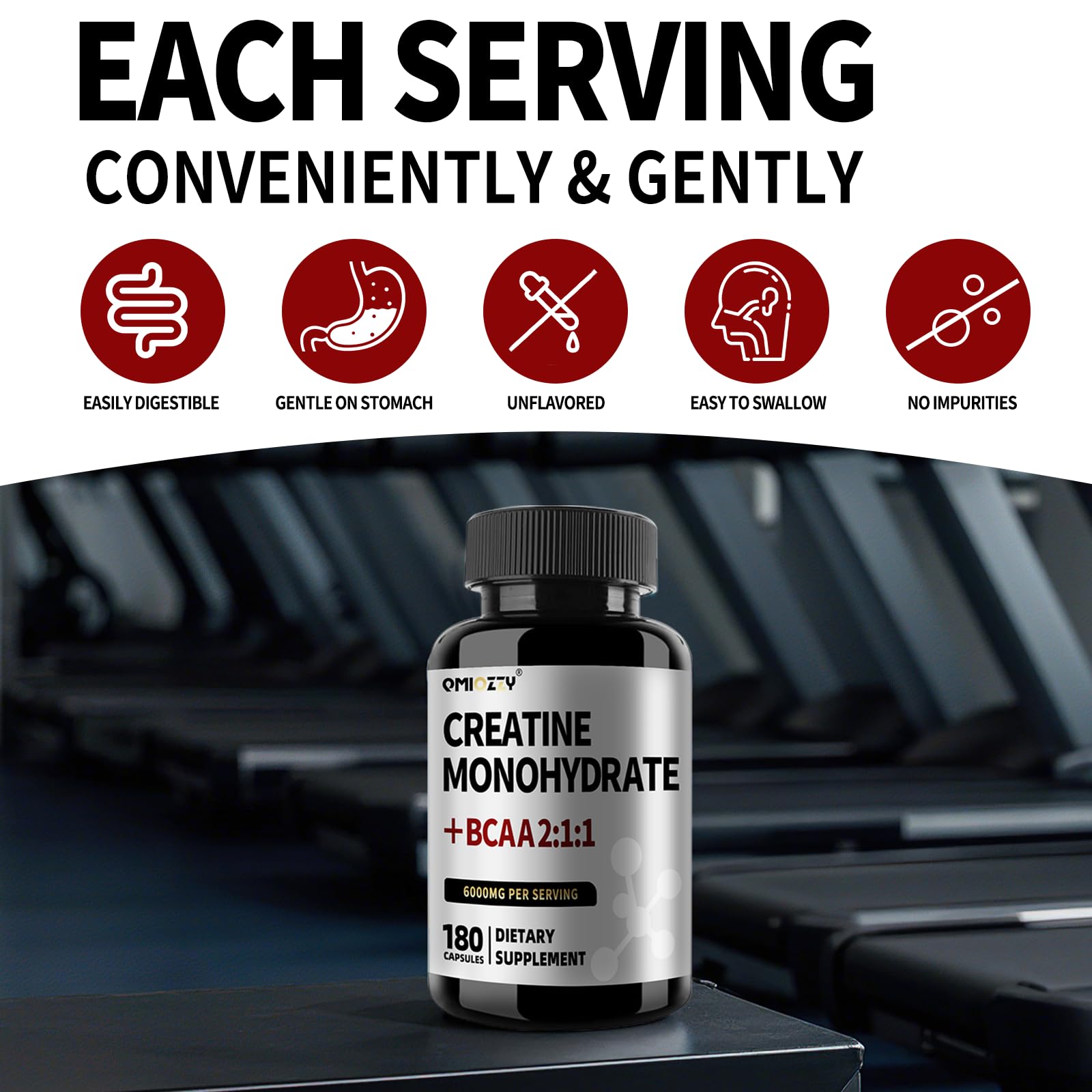 QMIOZZY: dose pratique, 6 capsules par portion et 30 portions