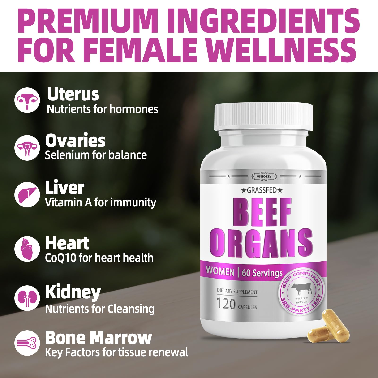 Qmiozzy cœur de boeuf, nutriments pour l'endurance quotidienne