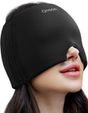 Qnoon Migraine Relief Cap montre la couverture 360°, soulagement potentiel des zones frontales et temporales.