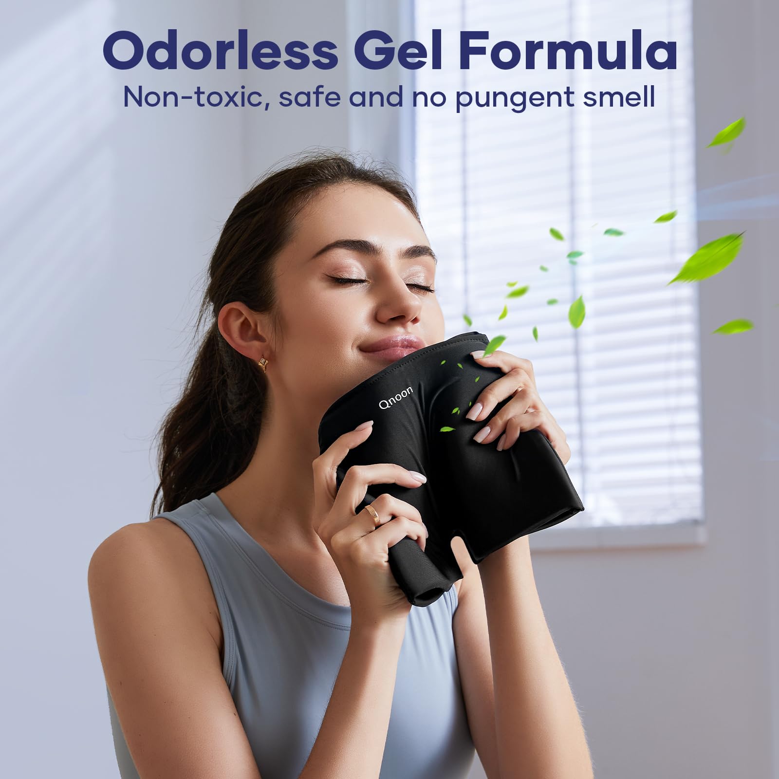 Qnoon Migraine Relief Cap se range facilement dans le sac fourni.