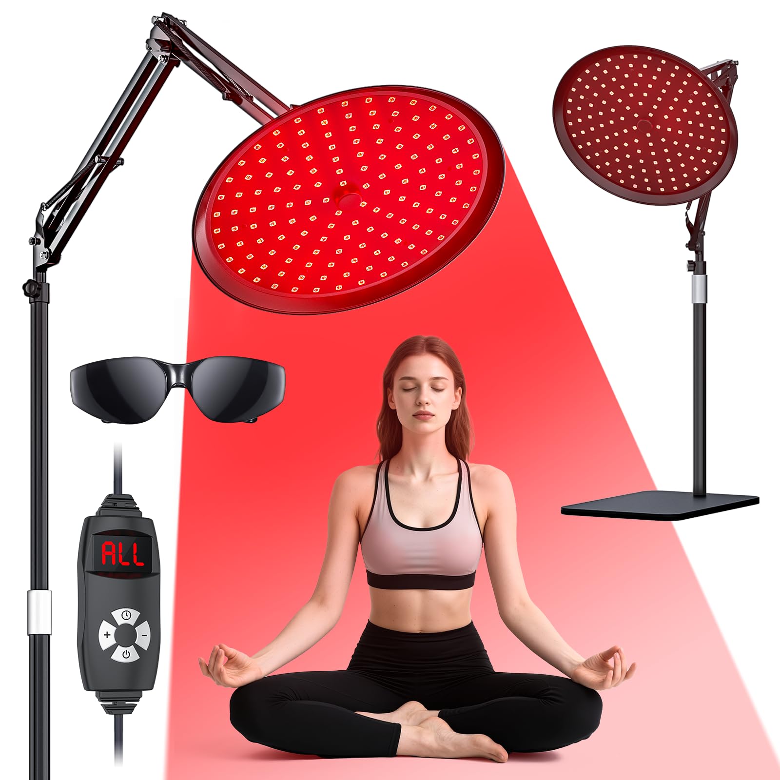 QRQ lampe thérapie rouge et infrarouge pour visage et corps, bienfaits potentiels sur la peau.