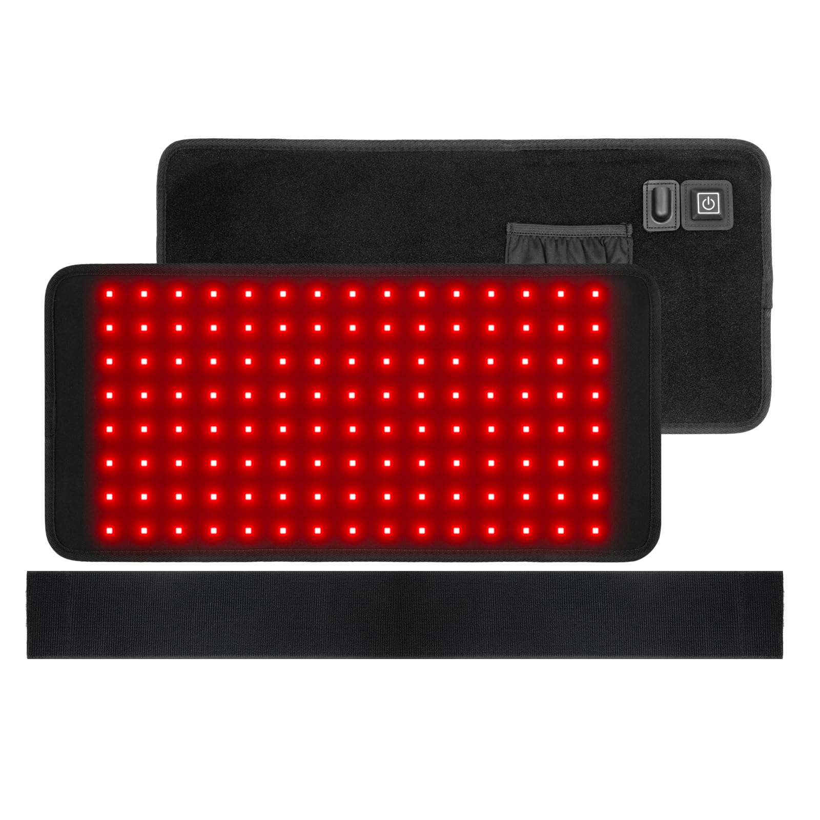 Qtyspdct bande thérapie lumière rouge sur le dos avec couverture efficace et détente musculaire