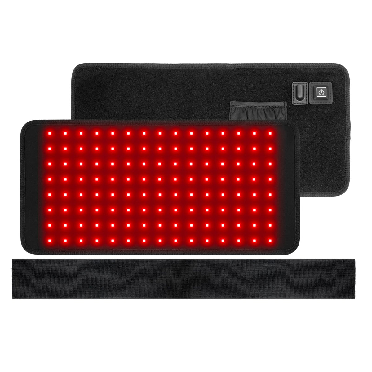Qtyspdct bande thérapie lumière rouge sur le dos avec couverture efficace et détente musculaire