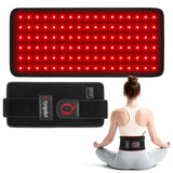 Qtyspdct ceinture lumière rouge 660-850nm sur dos, couverture étendue et bénéfice potentiel de détente musculaire.