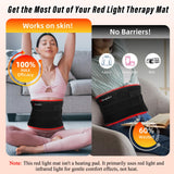 Qtyspdct tapis lumière rouge sur l abdomen pour détente après l’effort.