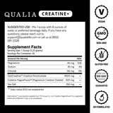 Qualia Creatine – poudre se dissolvant facilement dans l'eau.