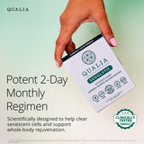 Emballage QUALIA LIFE SCIENCES Senolytic, informations claires et recyclable