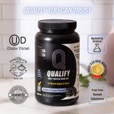 Qualify protéine lactosérum biscuits-creme emballage: informations nutritionnelles claires.