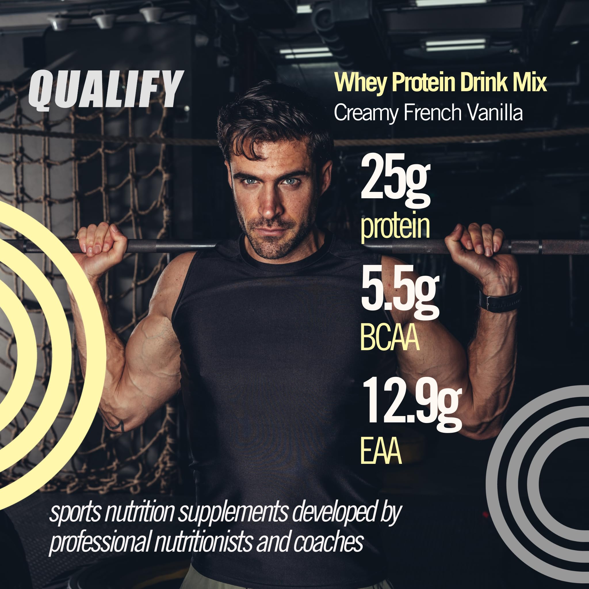 Qualify Protéine Vanille – shaker pratique pour shakes après l'entraînement.