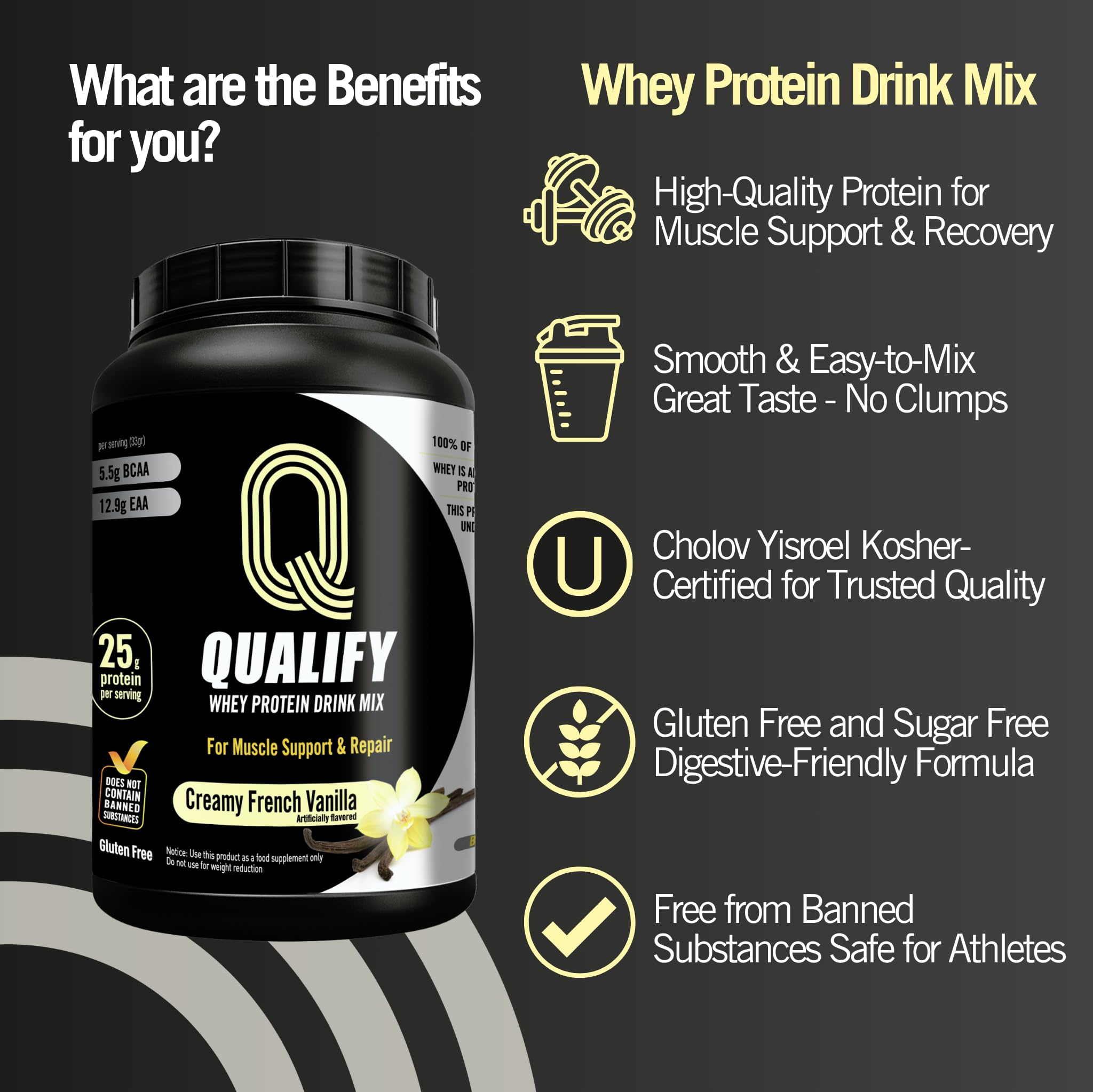 Qualify Protéine Vanille – smoothie riche en protéines et nutrition équilibrée.