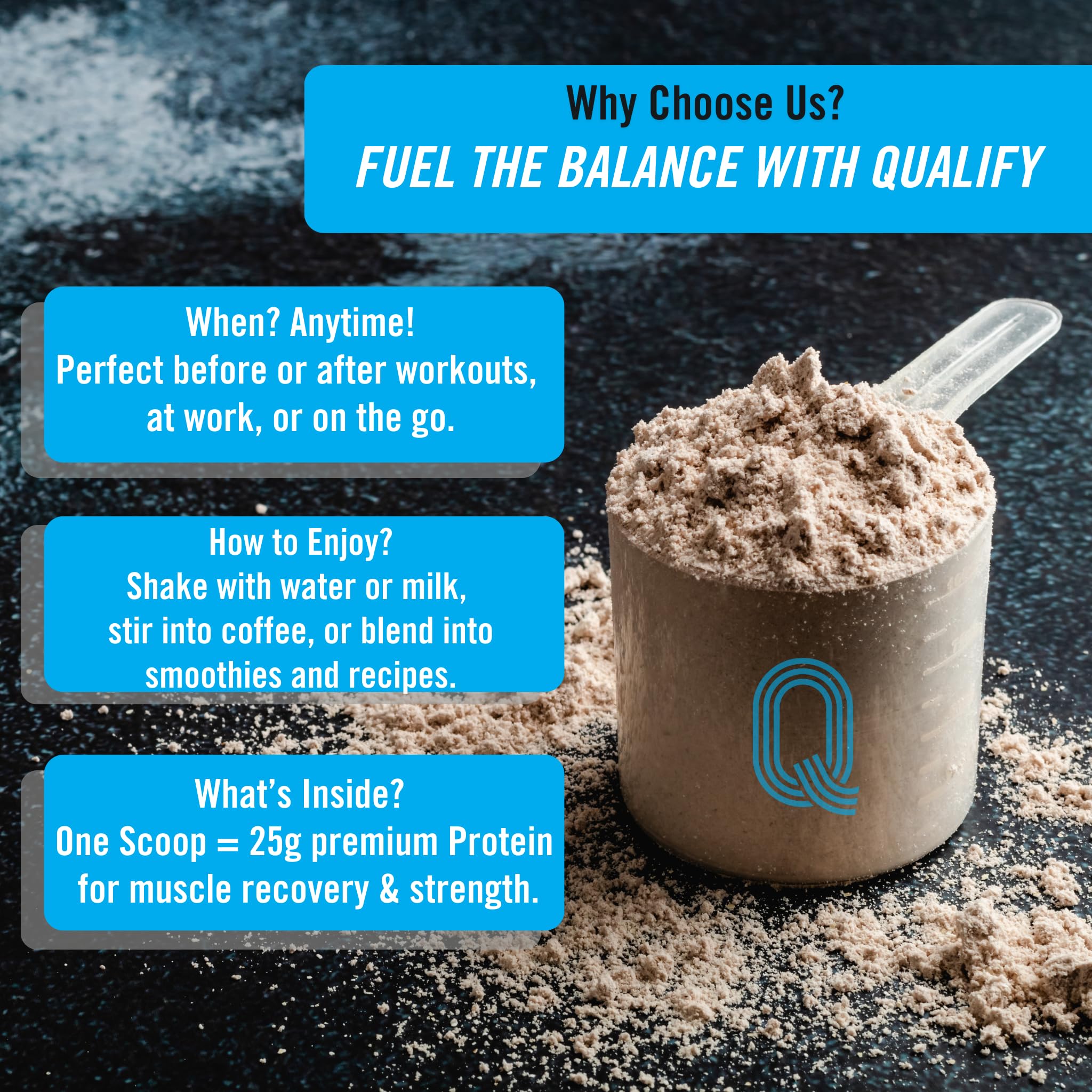 Qualify whey neutre riche en acides aminés essentiels, support potentiel à la récupération.