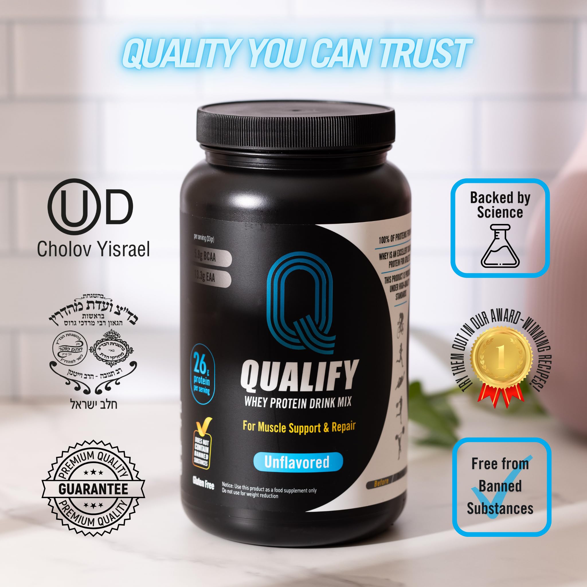 Qualify whey neutre en format 1,65 lb, pratique et économique.