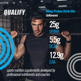Qualify whey neutre en smoothie crémeux, parfait pour démarrer la journée.