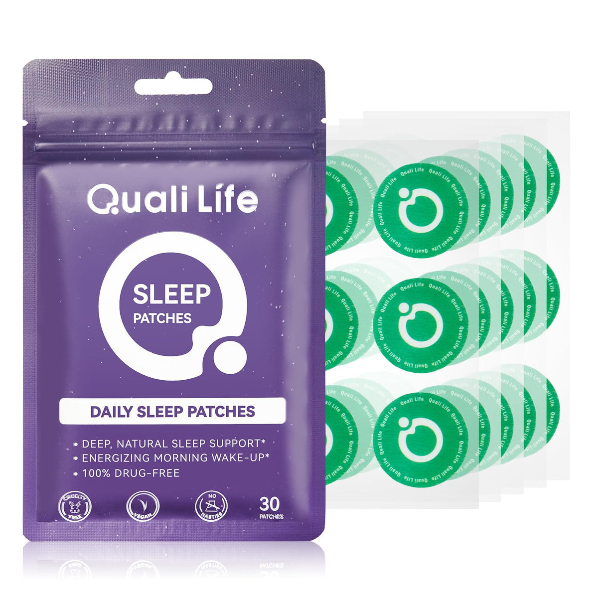 QualiLife Patch Sommeil sur le poignet : soutien naturel au rythme nocturne.