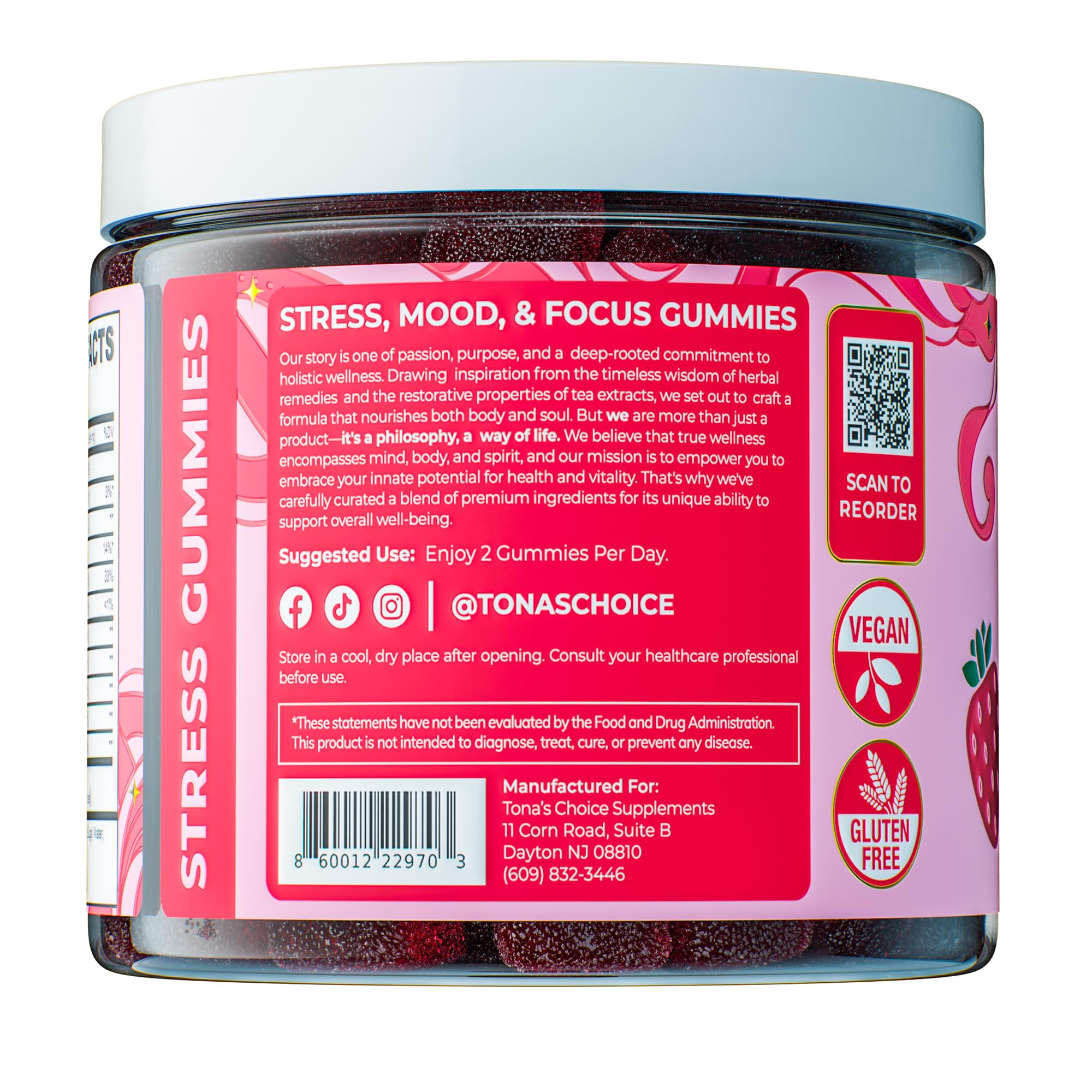 Quali-Tea Gommes Alternative au Kava Kava, soutien anti-stress