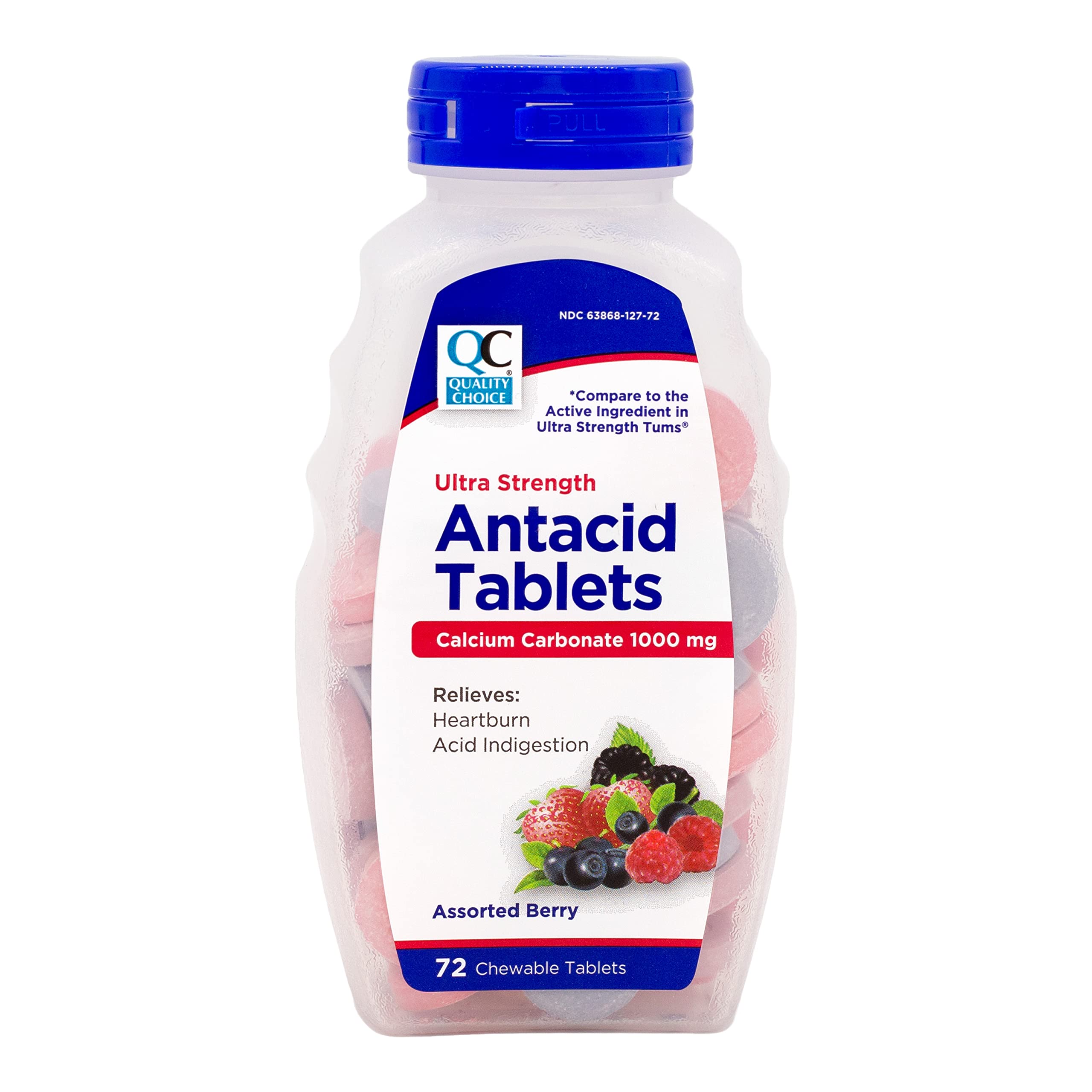 Quality Choice antiacide ultra-force framboise comprimé; soulagement rapide