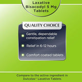 Quality Choice Bisacodyl 5 mg tablettes stimulantes pour soutenir le transit nocturne.