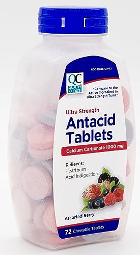 Quality Choice comprimé 1000 mg carbonate de calcium; soulagement puissant
